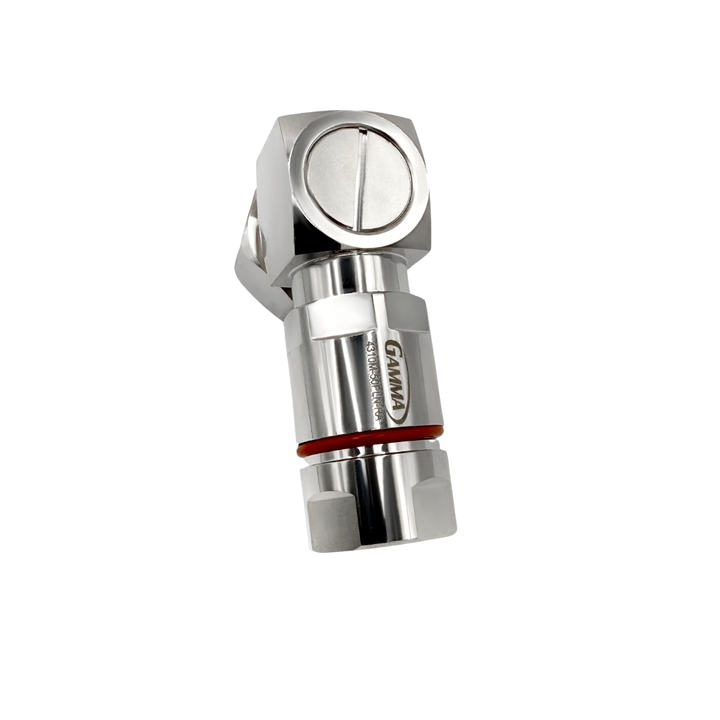 Gamma RF Compression Connectors Right Angle 4.3-10 male