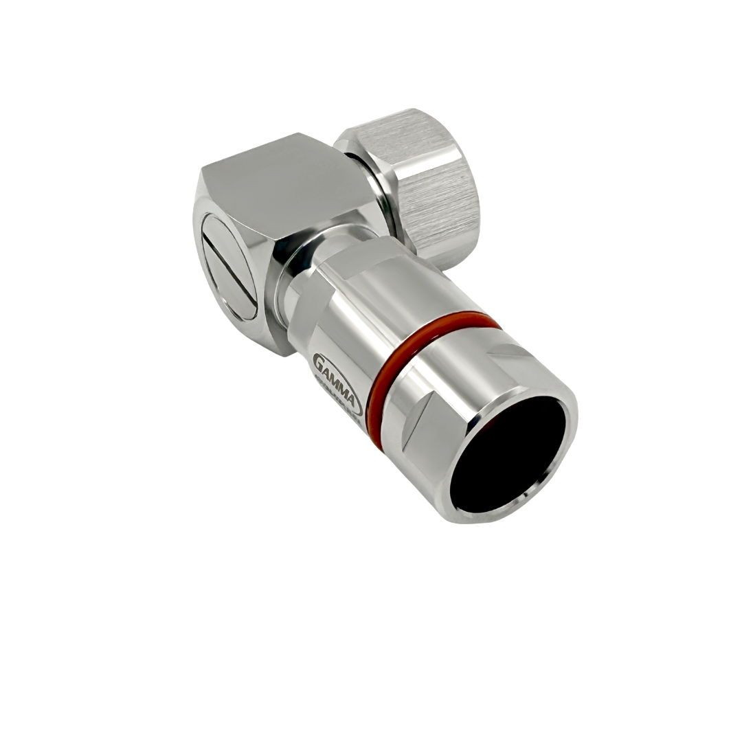 Gamma RF Compression Connectors Right Angle 4.3-10 male