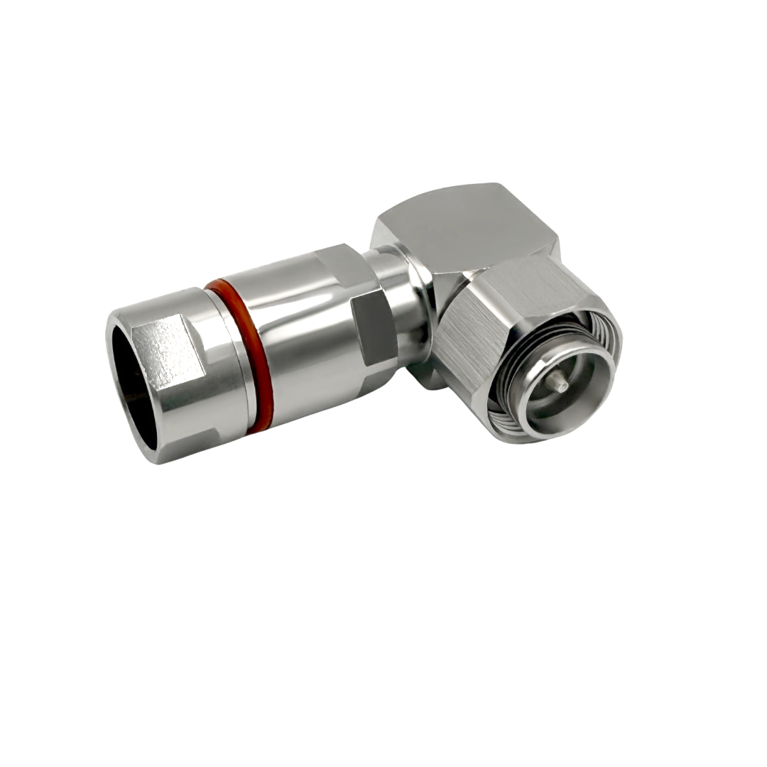 Gamma RF Compression Connectors Right Angle 4.3-10 male
