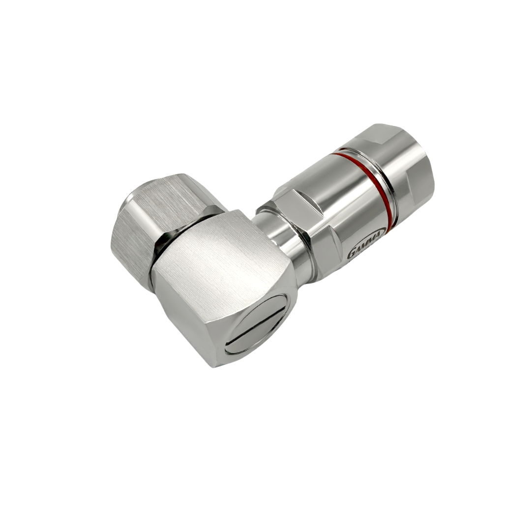 Gamma RF Compression Connectors Right Angle 4.3-10 male