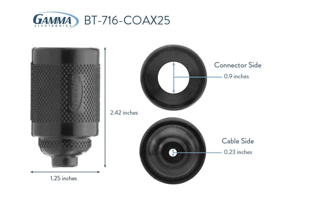 Gamma 4.3-10 RF Weatherproof Boot - Gamma Electronics