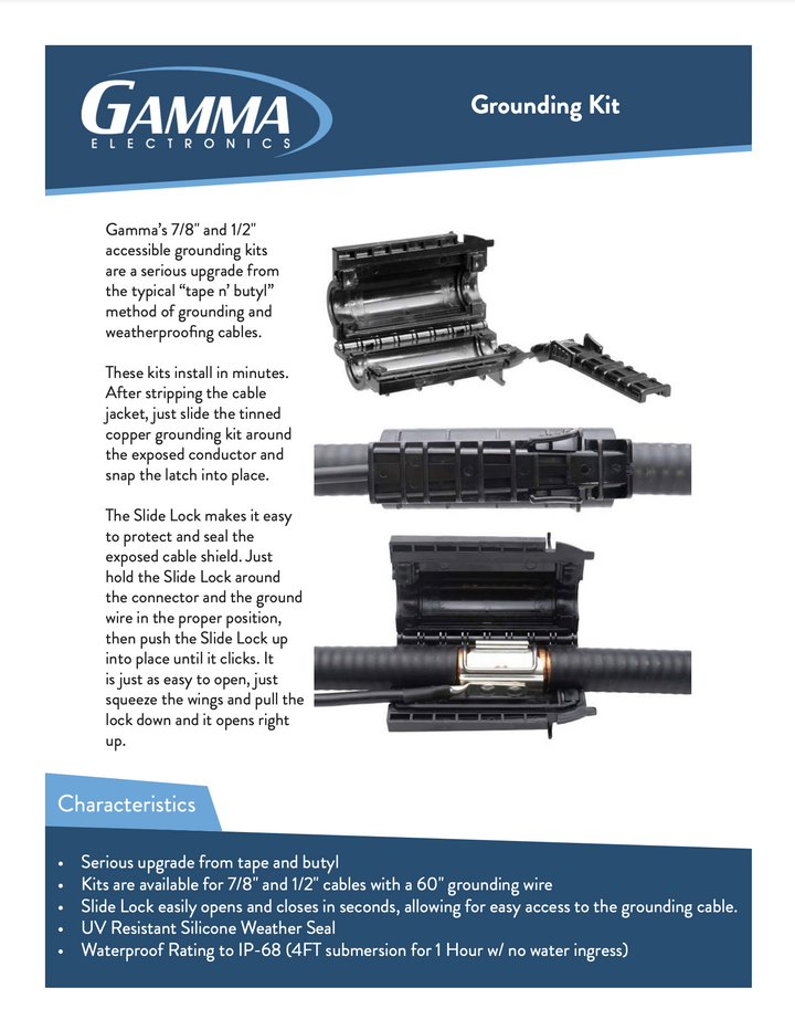 Grounding Kit - Gamma Electronics