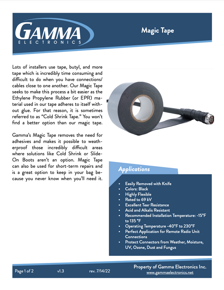 Magic Tape Pack of 5 - Gamma Electronics