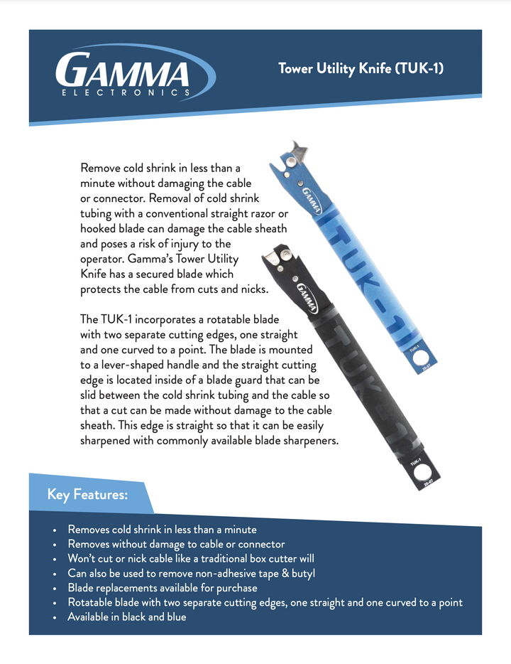 Gamma Tower Utility Knife - Gamma Electronics