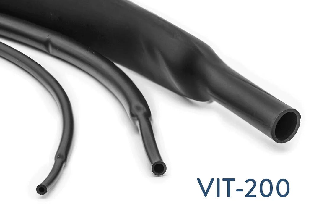 VIT-200: 2 to 1 Viton Heat Shrink Tubing for Superior Impact, Abrasion and Cut-Through Resistance - Gamma Electronics