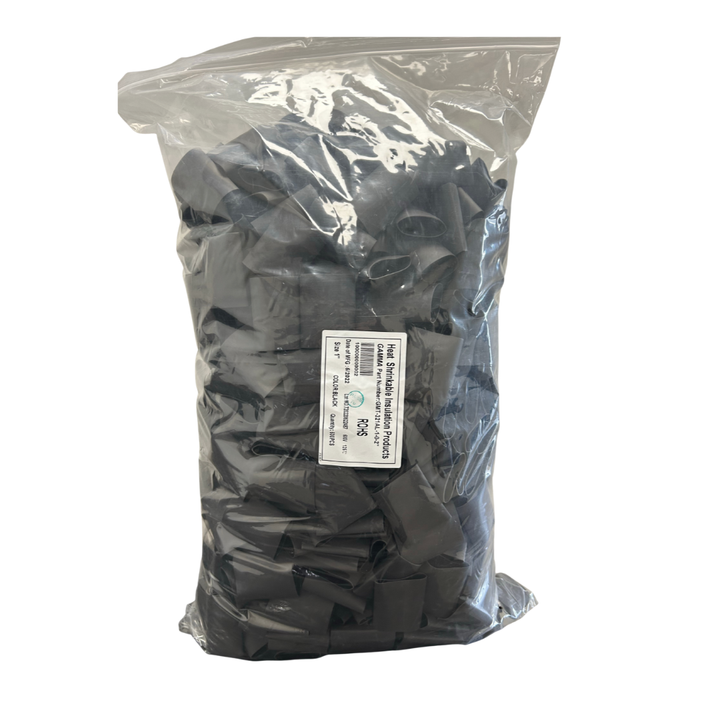 GMT-321AL - 3:1 Dual Wall Adhesive Lined 1in ID Cut to 2in Lengths Red and Black Heat Shrink Bulk Qt