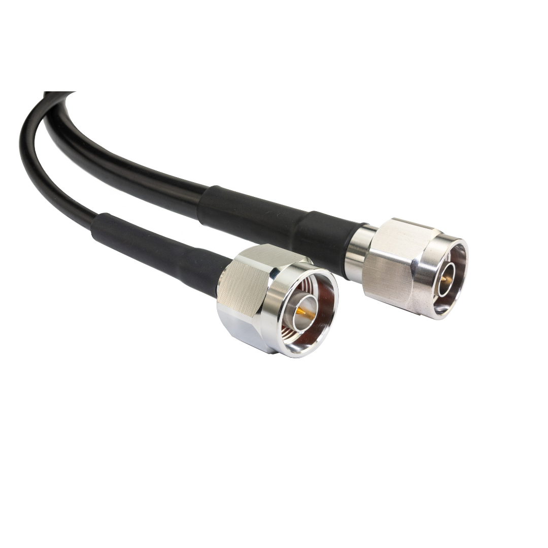 Cable Coaxial RF LMR400 De 1 Pie (30 Cm) - Conectores RP-SMA Macho A N Hembra, Alta Calidad Para Radiofrecuencia