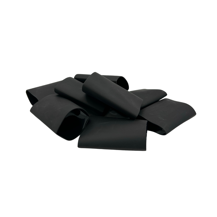 GMT-321AL - 3:1 Dual Wall Adhesive Lined 1in ID Cut to 2in Lengths Red and Black Heat Shrink Bulk Qt