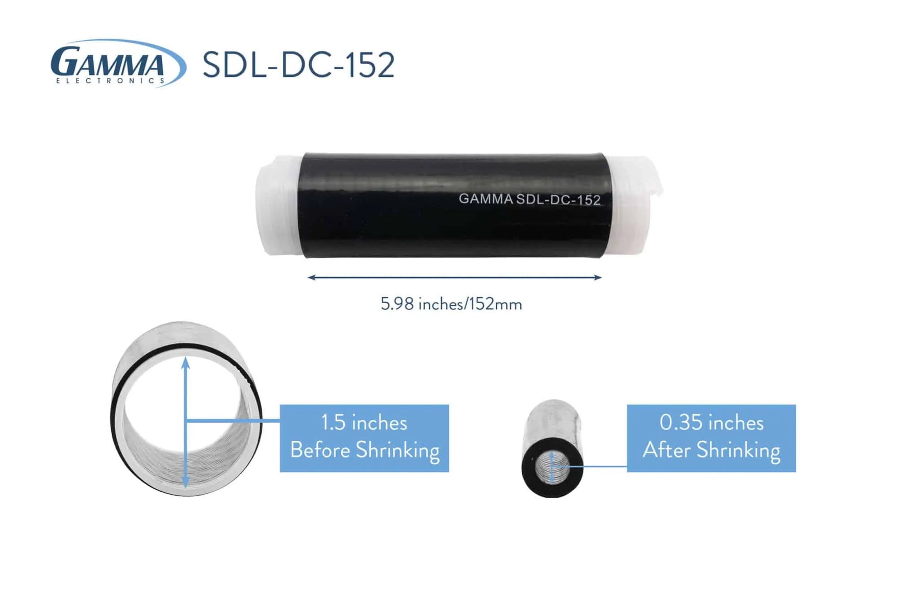 Gamma SDL-DC-152 Cold Shrink Tubing PN: SDL-DC-152 – Gamma Electronics Gamma SDL-DC-152 Cold Shrink Tubing PN: SDL-DC-152 – Gamma Electronics
