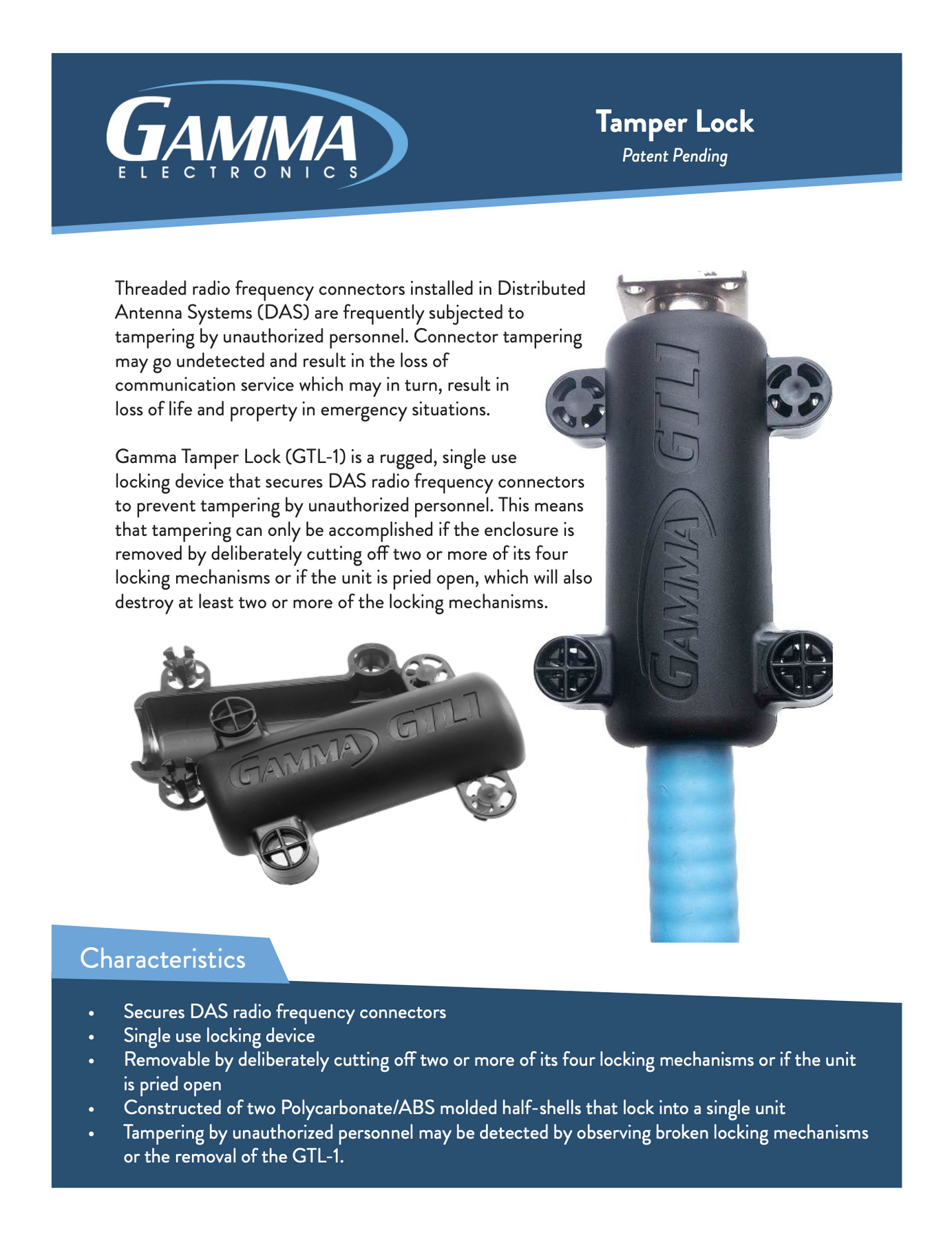 Tamper Lock Tamper Lock PN: GTL-1 – Gamma Electronics